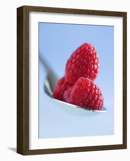 Raspberries on a Spoon-Franck Bichon-Framed Photographic Print