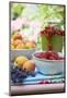 Raspberries, Redcurrants and Apricots on a Garden Table-Eising Studio - Food Photo and Video-Mounted Photographic Print
