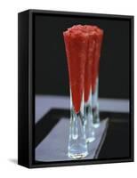 Raspberry Granita in Three Glasses-Michael Paul-Framed Stretched Canvas