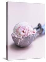 Raspberry Ice Cream in an Ice Cream Scoop-Sam Stowell-Stretched Canvas