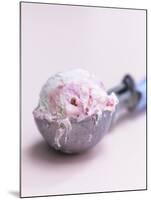 Raspberry Ice Cream in an Ice Cream Scoop-Sam Stowell-Mounted Photographic Print