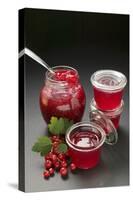 Raspberry Jam, Redcurrant Jelly, Redcurrants, Leaves-Foodcollection-Stretched Canvas