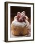 Raspberry Muffins with Icing Sugar-null-Framed Photographic Print