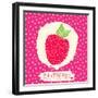 Raspberry with Dots Pattern-Anton Yanchevskyi-Framed Art Print