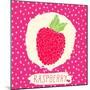 Raspberry with Dots Pattern-Anton Yanchevskyi-Mounted Art Print