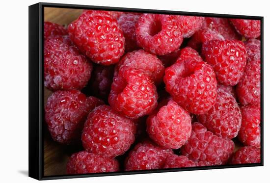 Raspberry-null-Framed Stretched Canvas