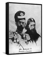 Rasputin with Nicolas II-null-Framed Stretched Canvas