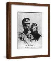 Rasputin with Nicolas II-null-Framed Art Print