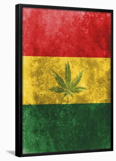 Rasta Flag-null-Framed Poster