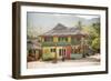 Rasta (Rastafarian) Coloured Beachfront Accommodation at Sungai Pinang, Indonesia-Matthew Williams-Ellis-Framed Photographic Print