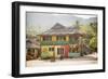 Rasta (Rastafarian) Coloured Beachfront Accommodation at Sungai Pinang, Indonesia-Matthew Williams-Ellis-Framed Photographic Print