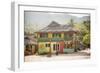 Rasta (Rastafarian) Coloured Beachfront Accommodation at Sungai Pinang, Indonesia-Matthew Williams-Ellis-Framed Photographic Print