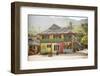 Rasta (Rastafarian) Coloured Beachfront Accommodation at Sungai Pinang, Indonesia-Matthew Williams-Ellis-Framed Photographic Print