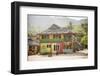 Rasta (Rastafarian) Coloured Beachfront Accommodation at Sungai Pinang, Indonesia-Matthew Williams-Ellis-Framed Photographic Print