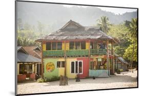 Rasta (Rastafarian) Coloured Beachfront Accommodation at Sungai Pinang, Indonesia-Matthew Williams-Ellis-Mounted Photographic Print