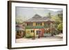 Rasta (Rastafarian) Coloured Beachfront Accommodation at Sungai Pinang, Indonesia-Matthew Williams-Ellis-Framed Photographic Print