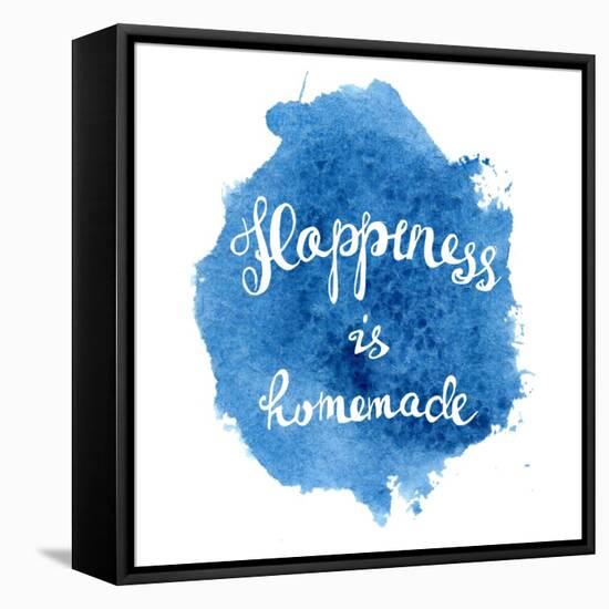 Raster Watercolor Conceptual Illustration Dedicated to Happiness and Home Warmness Themes. Hygge St-ursulamea-Framed Stretched Canvas