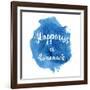 Raster Watercolor Conceptual Illustration Dedicated to Happiness and Home Warmness Themes. Hygge St-ursulamea-Framed Art Print