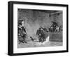 Rat Fighting, Recreation of Louis XI of France, 1461-1483-Charles Comte-Framed Premium Giclee Print