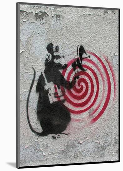 Rat radar-Banksy-Mounted Giclee Print