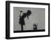 Rat-Banksy-Framed Art Print