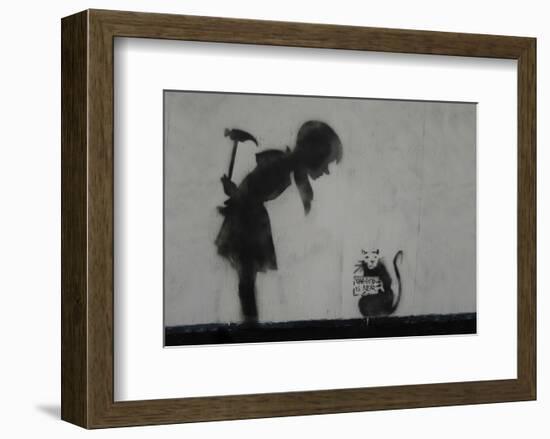 Rat-Banksy-Framed Giclee Print