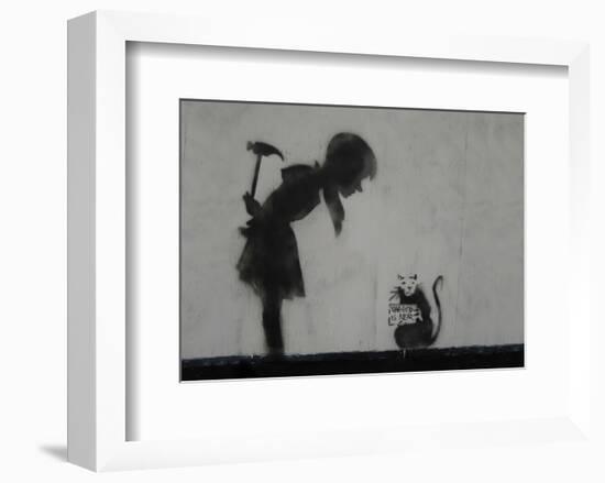 Rat-Banksy-Framed Giclee Print