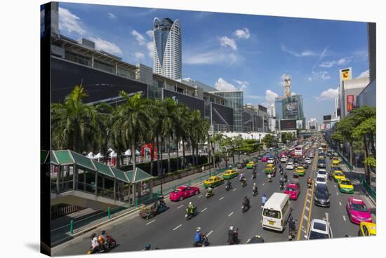 Ratchadamri Road, Bangkok, Thailand, Southeast Asia, Asia-Frank Fell-Stretched Canvas