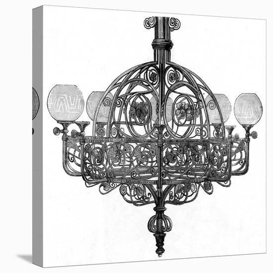 Ratcliff and Tyler Gas Lit Chandelier-null-Stretched Canvas