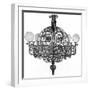 Ratcliff and Tyler Gas Lit Chandelier-null-Framed Art Print