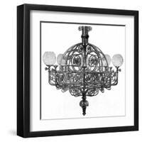 Ratcliff and Tyler Gas Lit Chandelier-null-Framed Art Print