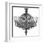 Ratcliff and Tyler Gas Lit Chandelier-null-Framed Art Print