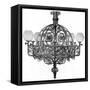 Ratcliff and Tyler Gas Lit Chandelier-null-Framed Stretched Canvas