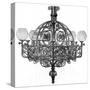 Ratcliff and Tyler Gas Lit Chandelier-null-Stretched Canvas