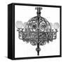 Ratcliff and Tyler Gas Lit Chandelier-null-Framed Stretched Canvas