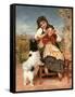 Rate mal (Guess Again)-Sophie Anderson-Framed Stretched Canvas