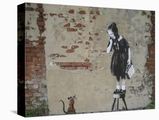 Ratgirl-Banksy-Stretched Canvas