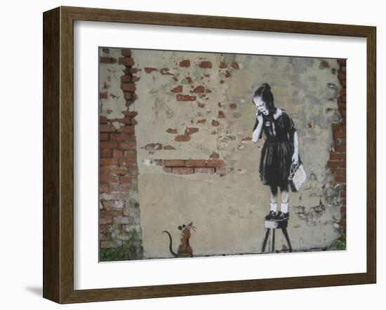 Ratgirl-Banksy-Framed Giclee Print