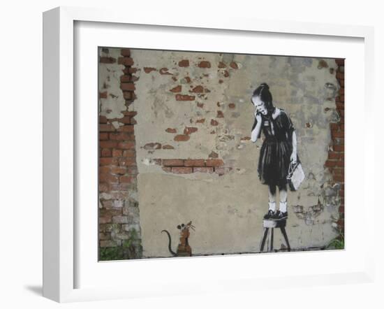 Ratgirl-Banksy-Framed Giclee Print