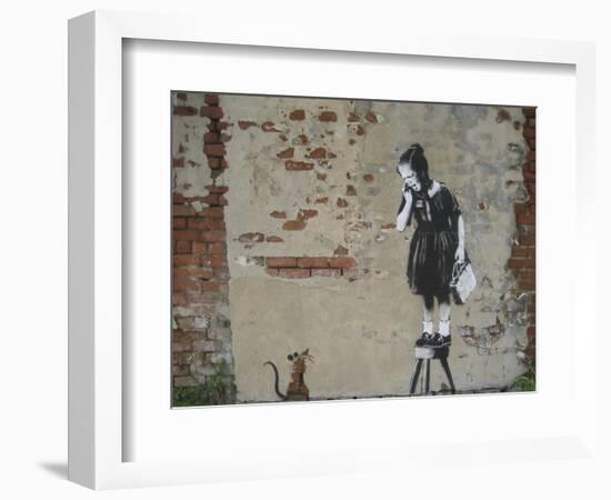 Ratgirl-Banksy-Framed Giclee Print