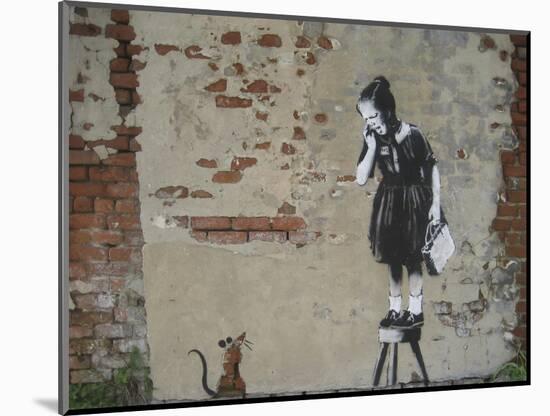 Ratgirl-Banksy-Mounted Giclee Print