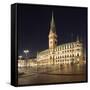 Rathaus (city hall) at Rathausmarkt place, Hamburg, Hanseatic City, Germany, Europe-Markus Lange-Framed Stretched Canvas