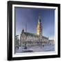 Rathaus (city hall) at Rathausmarkt place, Hamburg, Hanseatic City, Germany, Europe-Markus Lange-Framed Photographic Print