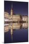 Rathaus (city hall) reflecting at Kleine Alster Lake, Hamburg, Hanseatic City, Germany, Europe-Markus Lange-Mounted Photographic Print