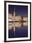 Rathaus (city hall) reflecting at Kleine Alster Lake, Hamburg, Hanseatic City, Germany, Europe-Markus Lange-Framed Premium Photographic Print