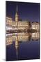 Rathaus (city hall) reflecting at Kleine Alster Lake, Hamburg, Hanseatic City, Germany, Europe-Markus Lange-Mounted Photographic Print