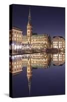 Rathaus (city hall) reflecting at Kleine Alster Lake, Hamburg, Hanseatic City, Germany, Europe-Markus Lange-Stretched Canvas