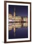 Rathaus (city hall) reflecting at Kleine Alster Lake, Hamburg, Hanseatic City, Germany, Europe-Markus Lange-Framed Photographic Print