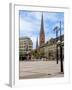 Rathaus Market Platz Square and St Petrikirche, St. Peter Church, Historic Center, Hamburg, Germany-Miva Stock-Framed Photographic Print