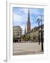 Rathaus Market Platz Square and St Petrikirche, St. Peter Church, Historic Center, Hamburg, Germany-Miva Stock-Framed Photographic Print